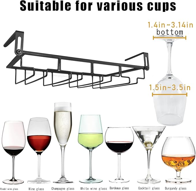 Adjustable Under Cabinet Stemware Holder - Image 4