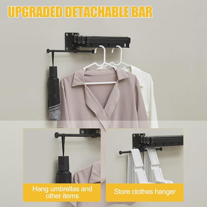 BESy Wall Mounted Clothes Drying Rack - Image 8