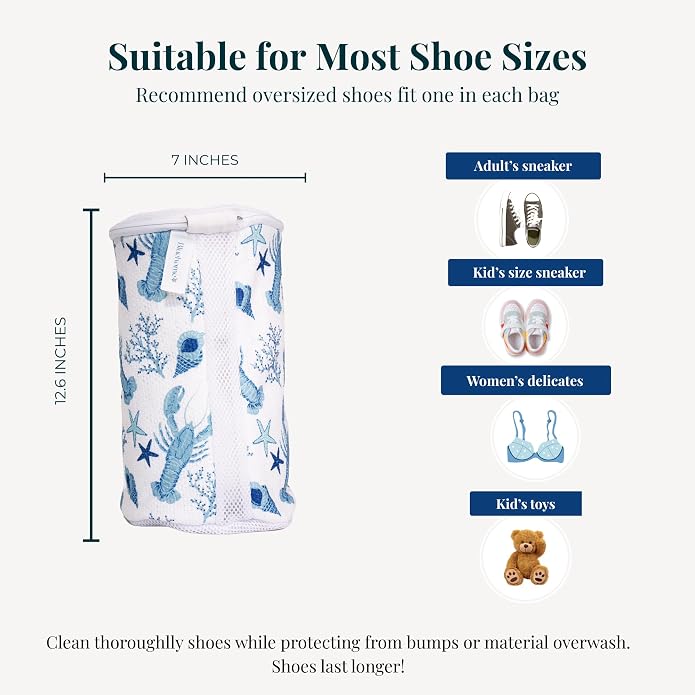 Bluehome Shoe Washing Machine Bags – Protective Mesh Laundry Bags - Image 5