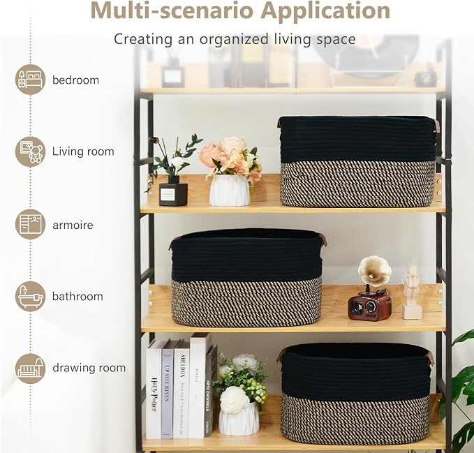 Cotton Rope Basket, Storage Baskets - Image 6
