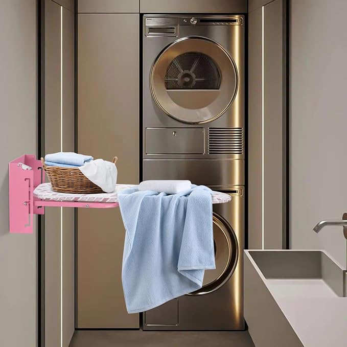 Wall Mounted Ironing Board Adjustable Height, 36 x 12 Inch Fold Away Iron Board - Image 8