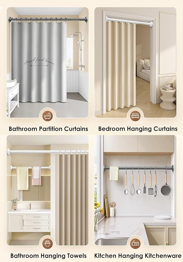 Closet Rod Valet Closet Extending Hanger Rod, Expandable Hanging Bar - Image 7