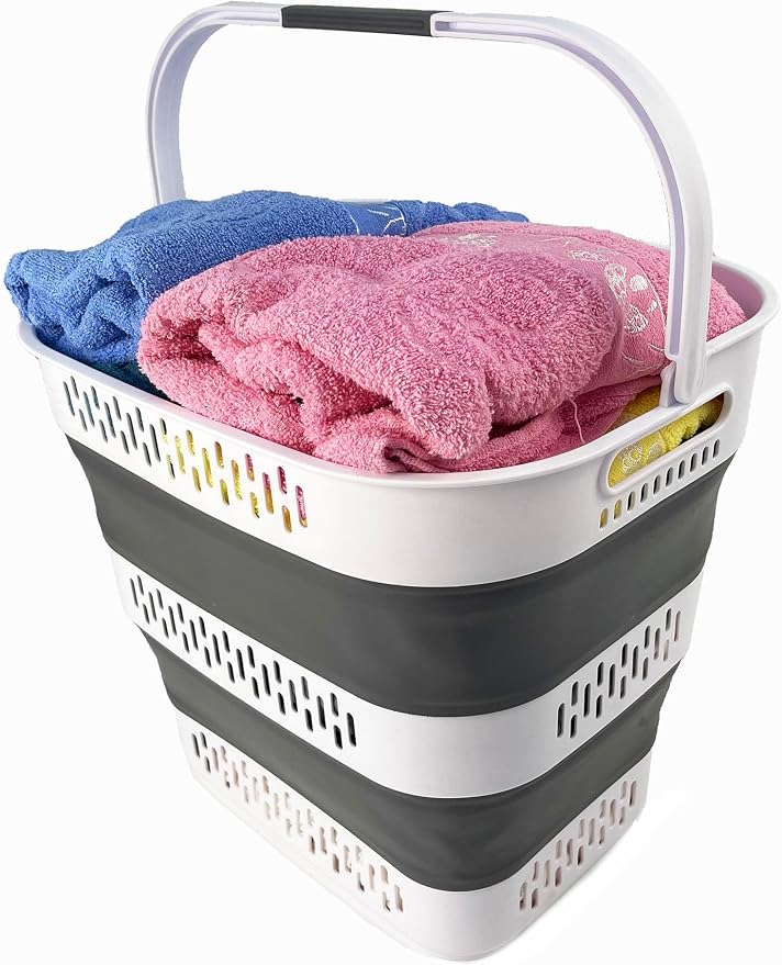 SAMMART 40L Collapsible Plastic Laundry Basket - Image 8