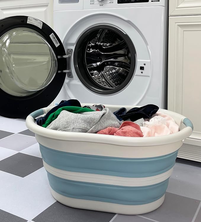 SAMMART 36L Collapsible Plastic Laundry Basket - Image 2