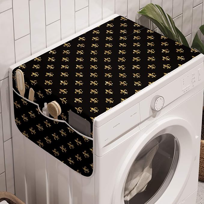 Ambesonne Fleur De Lis Washing Machine Organizer, Old Fashioned Baroque by Ambesonne