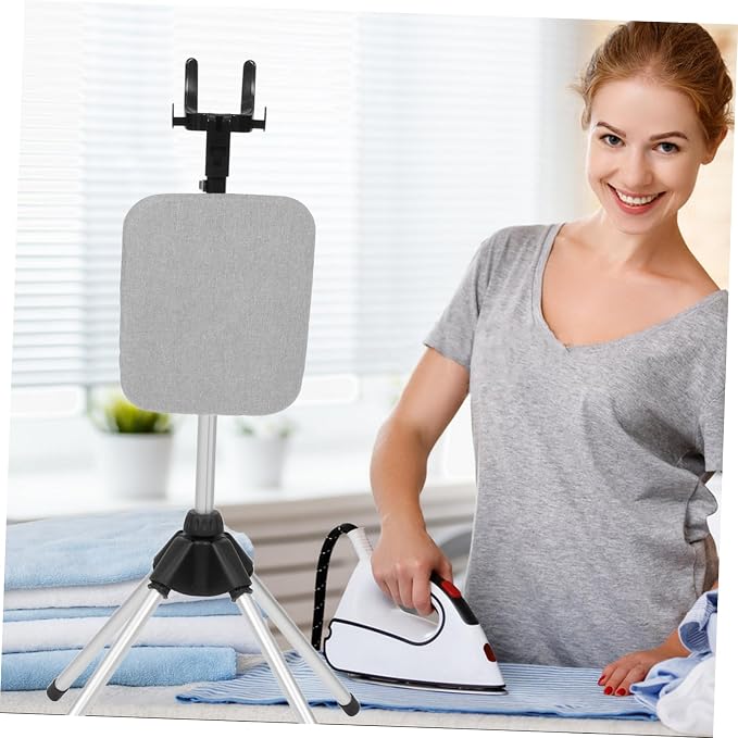 Happyyami Portable Ironing Board Steamer Rack Clothes Hanger Stand Foldable - Image 5