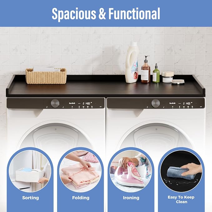 LEBENGURU No-Installation HDPE Washer Dryer Countertop - Image 7