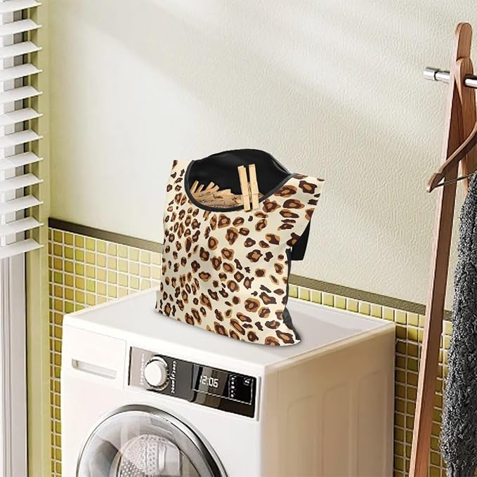 Leopard Print Clothespin Bag - Image 3