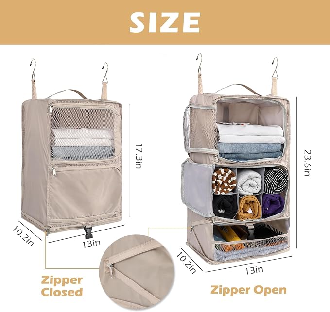 Surblue Hanging Shelves Travel Compression Packing Cube - Image 5