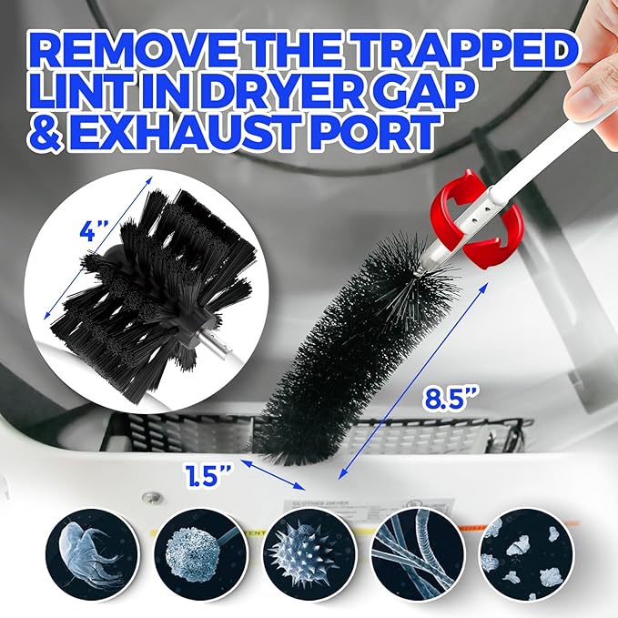 Holikme 30 Feet Dryer Vent Cleaner Kit, Flexible Lint Brush - Image 4
