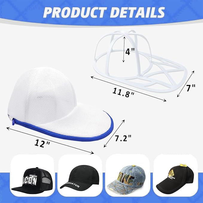 Hat Washer Cage for Washing Machine, Baseball Cap Washing Cage, Hat Cleaner for - Image 5