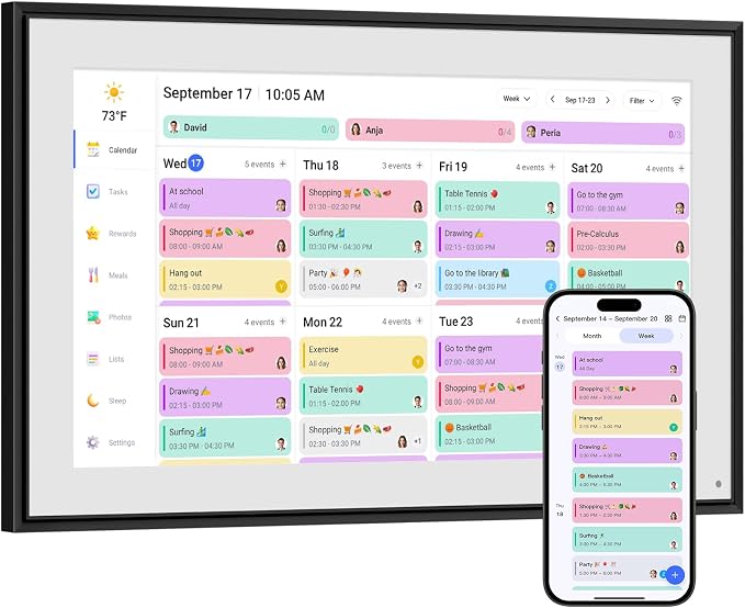 Smart Digital Calendar, 10.1" HD Smart Touch Screen Home Interactive Electron by LiviNGPAi
