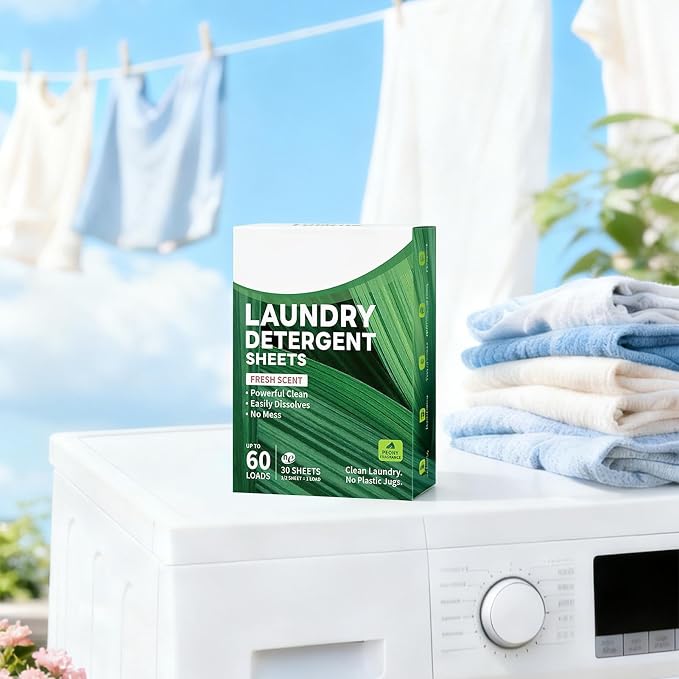 Laundry Sheets - Foaming Scented Stain, Removal Wash Sheets - Image 3