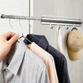 Aluminum Valet Rod, 12 in Heavy Duty Pull Out Closet Valet Rod by NiYuxia