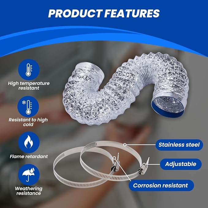 Dryer Vent Hose 4 Inch x 3FT - Image 3