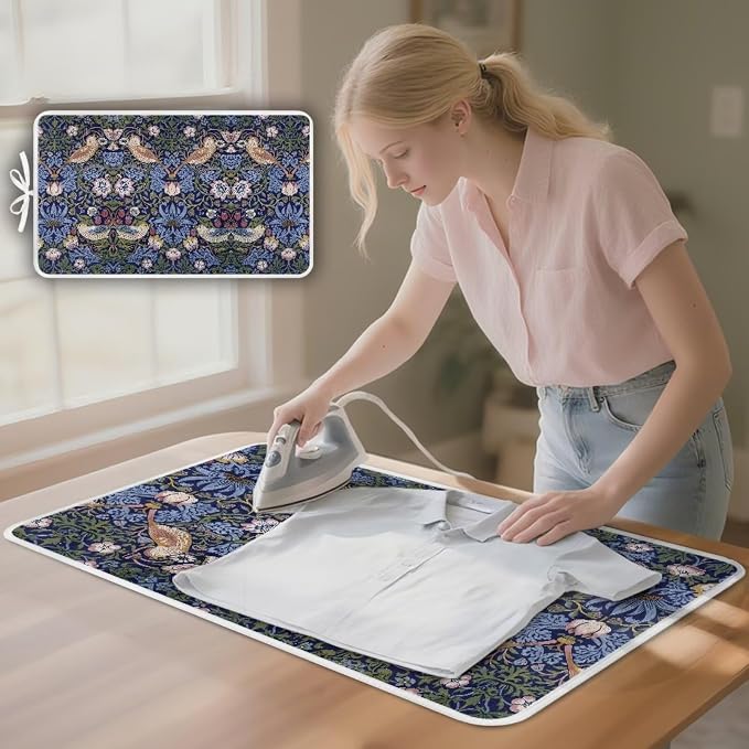 William Morris Strawberry Thief Pattern Ironing Mat Portable Ironing Pad - Image 2