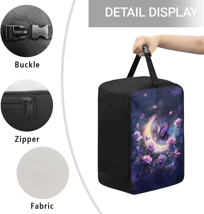 Moon Butterfly Flower Travel Iron Bag Case Foldable Portable Iron Cover - Image 5