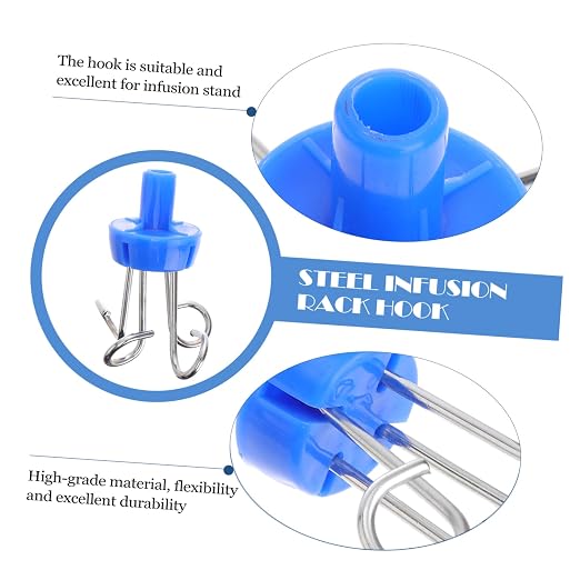 GLEAVI Vertical Infusion Stand Hook Infusion Bottle Hanger Sturdy Steel - Image 3