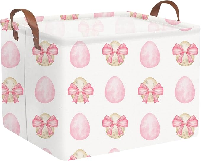 Rectangular Bow Easter basket, Easter basket empty, Storage Basket by FXOCSHE