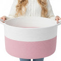 ShellKingdom Laundry Basket, Large Natural Rope Woven Storage Basket by ShellKingdom