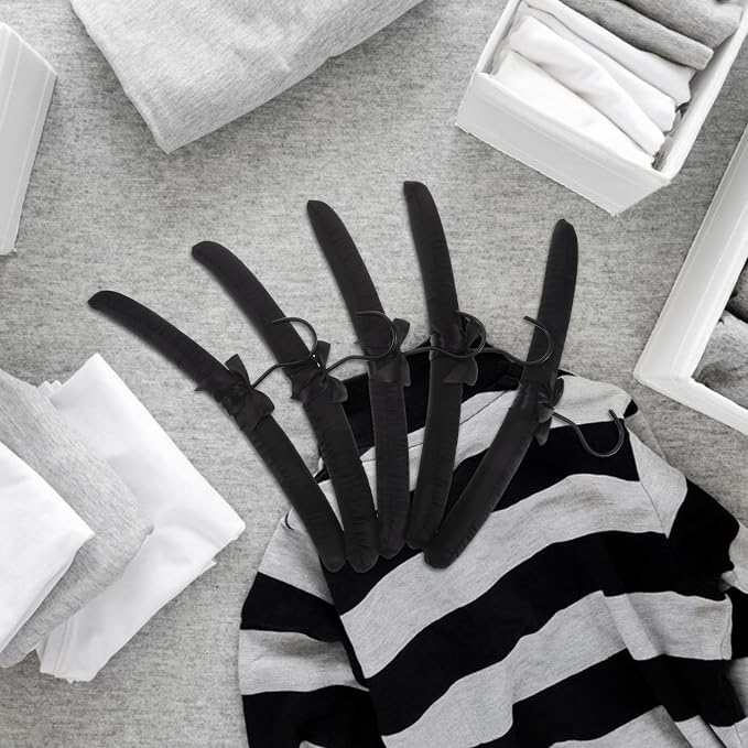 Veemoon 5pcs Non-Slip Satin Padded Hangers - Image 6