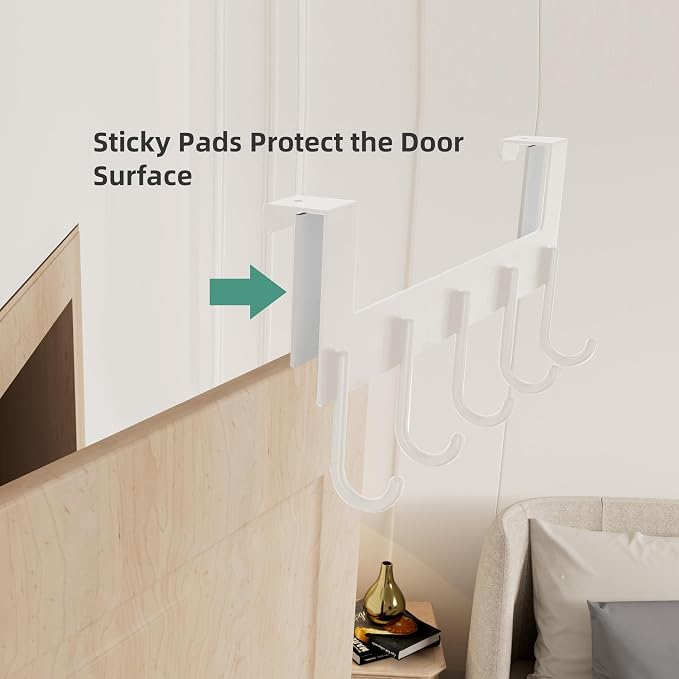 Over The Door Coat Rack, Over The Door Towel Hanger Drying Rack, Heavy Duty - Image 4
