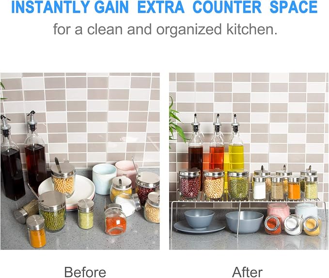 Tomorotec Space-Saving Stainless Steel Storage Rack, 12.8-22.8 in, Versatile - Image 6