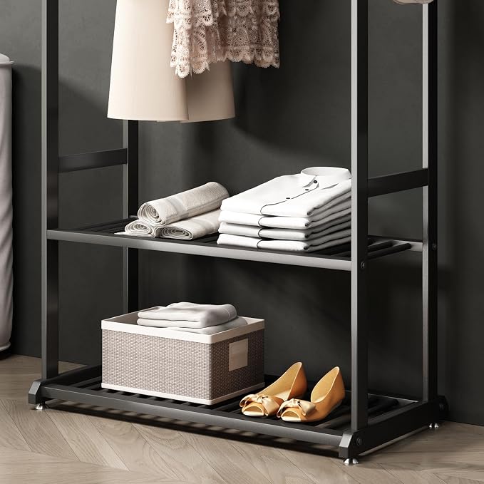 Freestanding Clothing Rack, Metal Garment Rack - Image 5