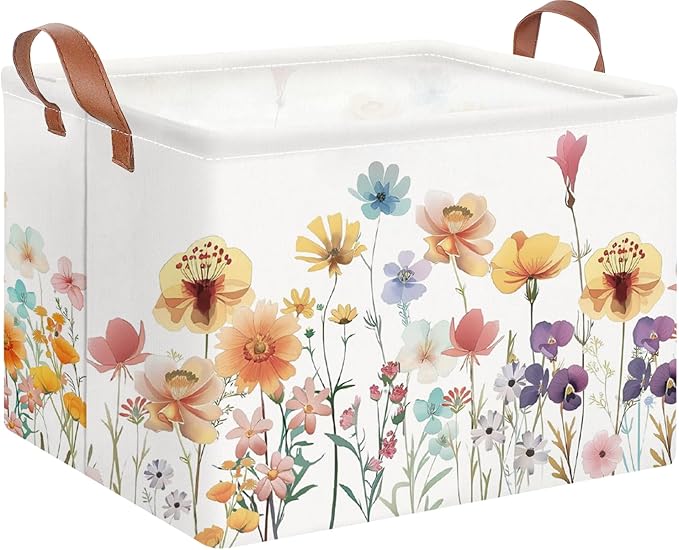 Rectangular Storage Basket Empty, Toys Storage Bin by NTAOHAMPER