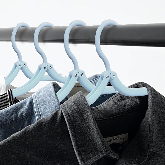 6PCS Portable Folding Clothes Hangers Clothes Drying Rack - Image 6