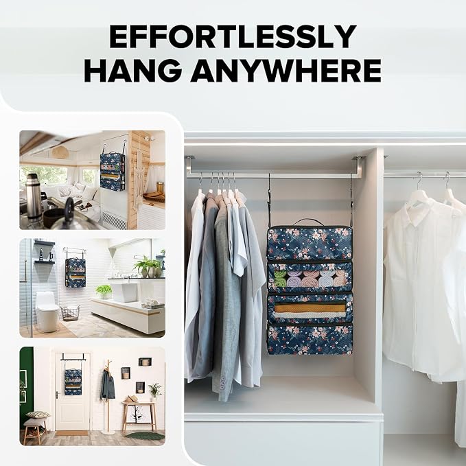 Suitcase Organizer, Travel Luggage Organizer Hanging Shelves Packing Cube - Image 4