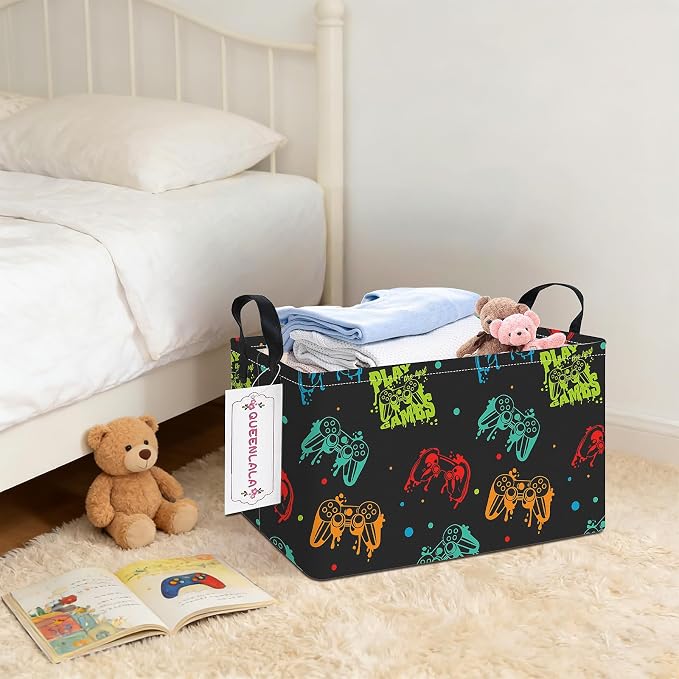 QUEENLALA Rectangular Laundry Hamper/Foldable Nursery Laundry Basket - Image 7