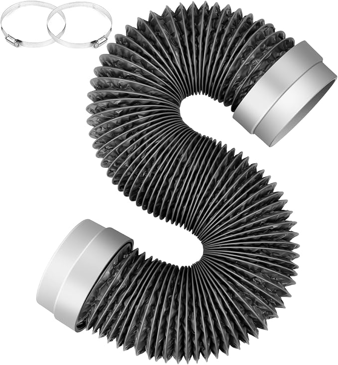 8FT Dryer Vent Hose 4 Inch, Flexible Aluminum Dryer Duct by MATEWORK