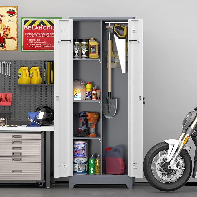 GREATMEET 65'' Metal Utility Storage Cabinet - Image 2