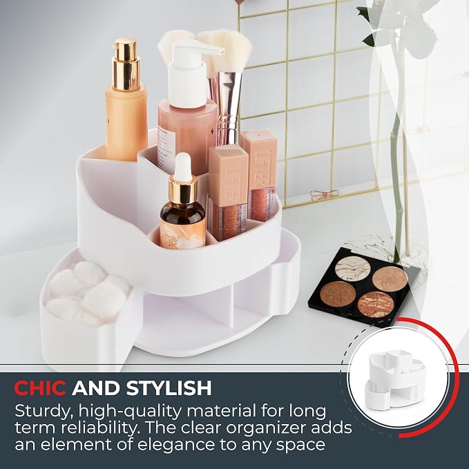 Masirs Small 360 Rotating Makeup Organizer - Image 4