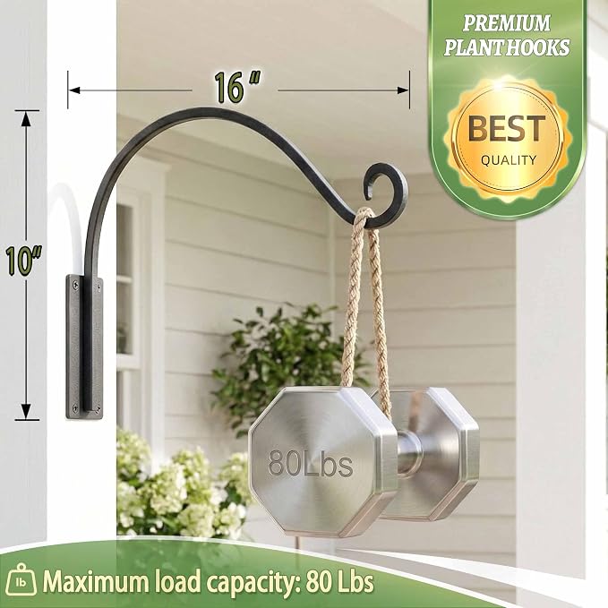 Heavy Duty Plant Hanger Bracket, 80lbs Weight Capacity - Image 3