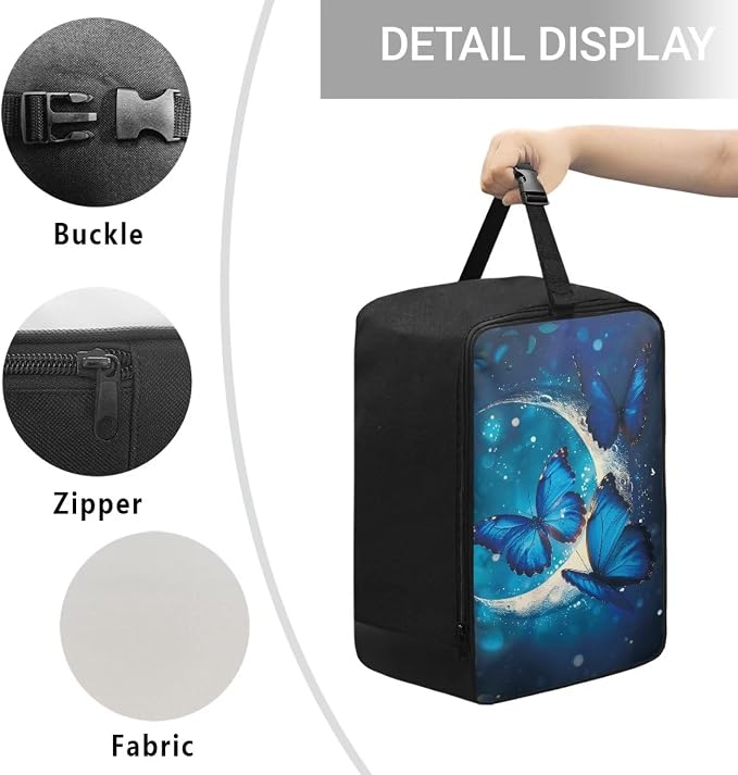 Portable Travel Iron Storage Bag Moon Butterfly Heavy Fabric Bag - Image 5
