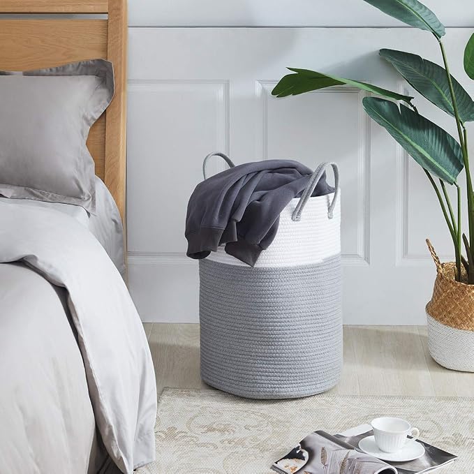 Cotton Rope Laundry Hamper by YOUDENOVA, 58L - Image 2