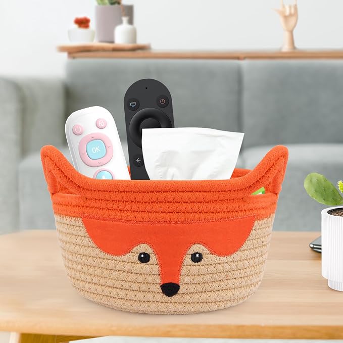 Small Storage Basket, Cute Fox Animal Gift Basket - Image 6
