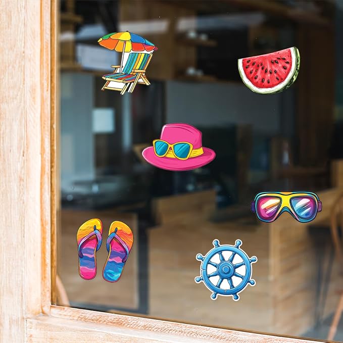 Tropical Summer Beach Vacation Stickers Pack 24Pcs Vinyl Waterproof - Image 5