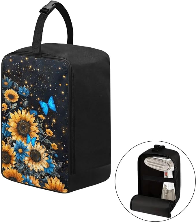 Steam Iron Storage Bag Sunflower Butterfly Zippered Handheld Steamer Case - Image 2