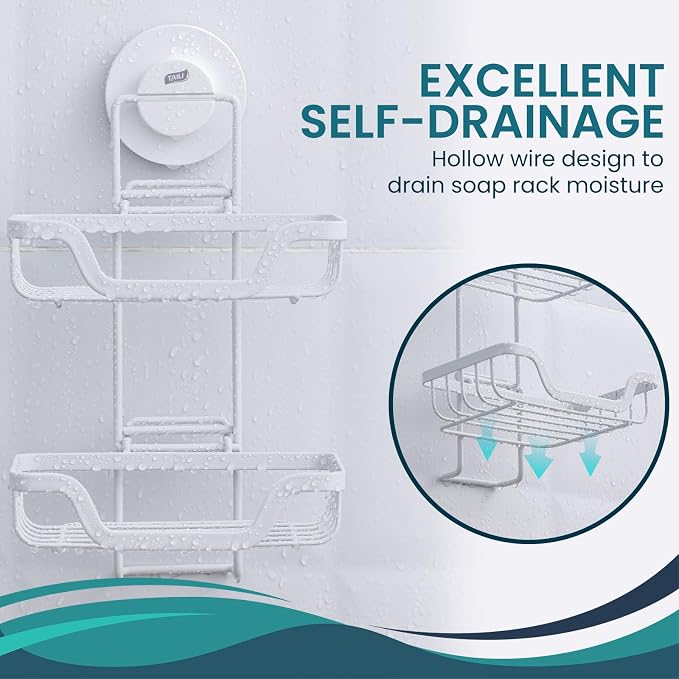 TAILI Double Layer Soap Holder, Bar Soap Dish Suction Cup - Image 8