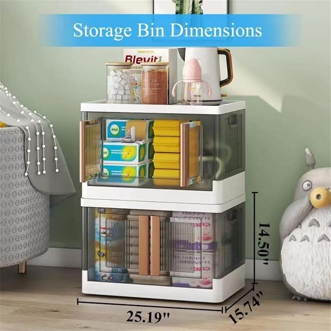4 pcs Plastic Collapsible Storage Box - Image 3