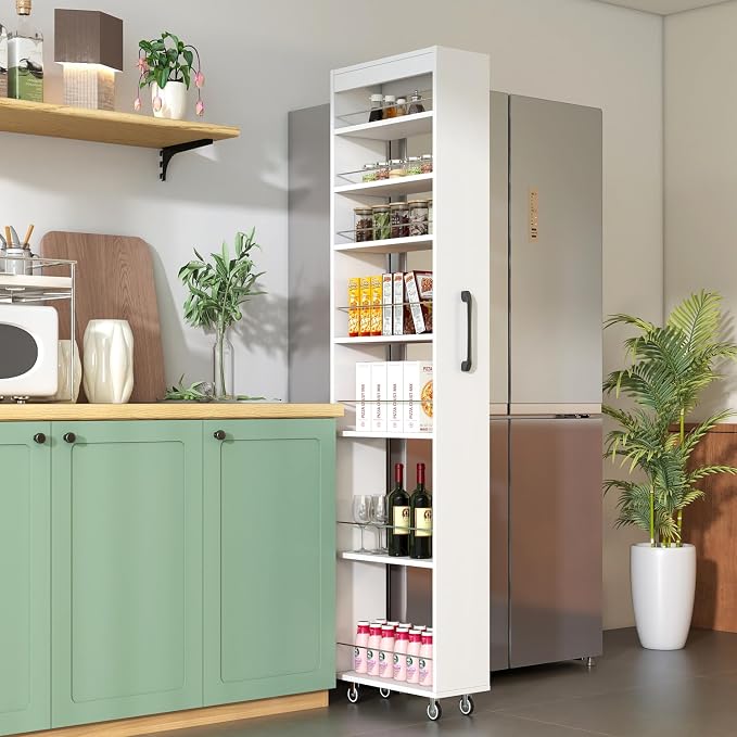 7 Tier Slim Rolling Storage Cart by Unknown