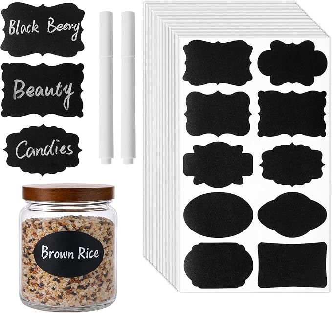 360Pcs Chalkboard Labels – 3x2 Inch Reusable Blackboard Stickers by Unknown