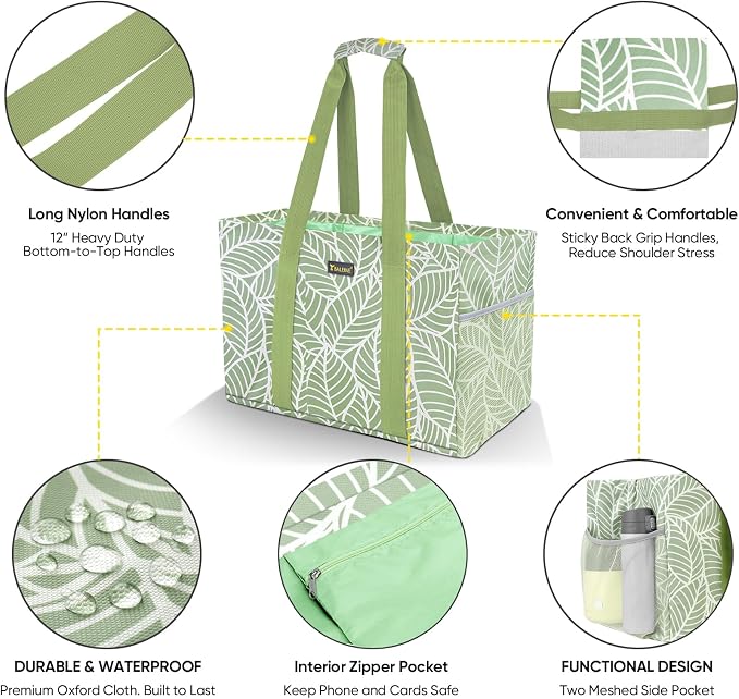 BALEINE Soft 9 Gallon Extra Large Utility Tote, Foldable Reusable Storage Bag - Image 6