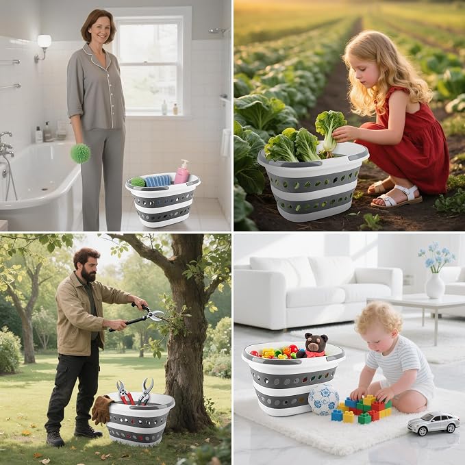 28L Collapsible Laundry Basket - Image 6