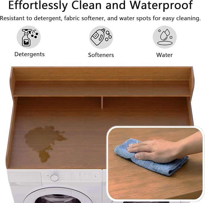 Fabuday 2-Tier Wood Washer Dryer Countertop - Image 6