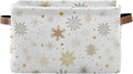 Winter Snowflake White Storage Basket by Wamika
