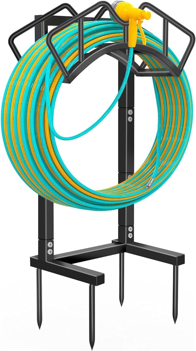 Super Stable Garden Hose Holder, Detachable Water Hose Holders Stand Holds by Qatsrin